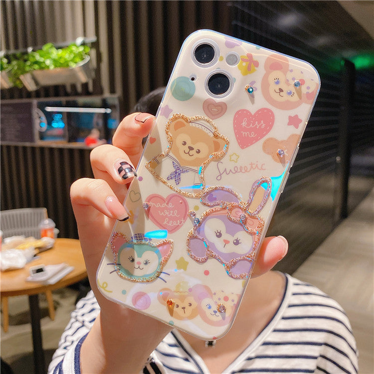 Cartoon Star Dew for iPhone13promax Flash Drill Mobile Phone Cover Apple 12/11 Glue 8plus