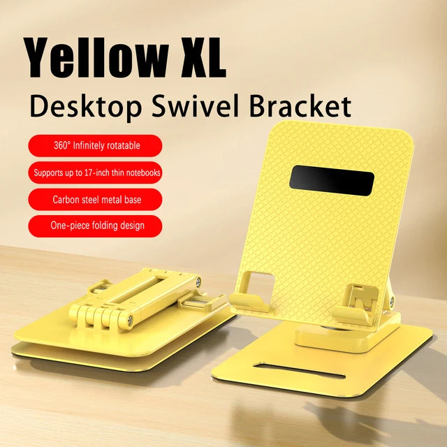 Metal enlarged flat plate rotating bracket desktop flat plate support bracket multifunctional lifting and folding