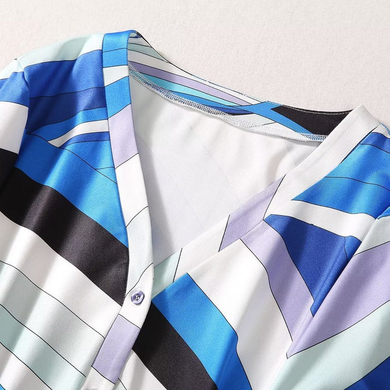 Single breasted princess style split dress for spring and summer women's clothing