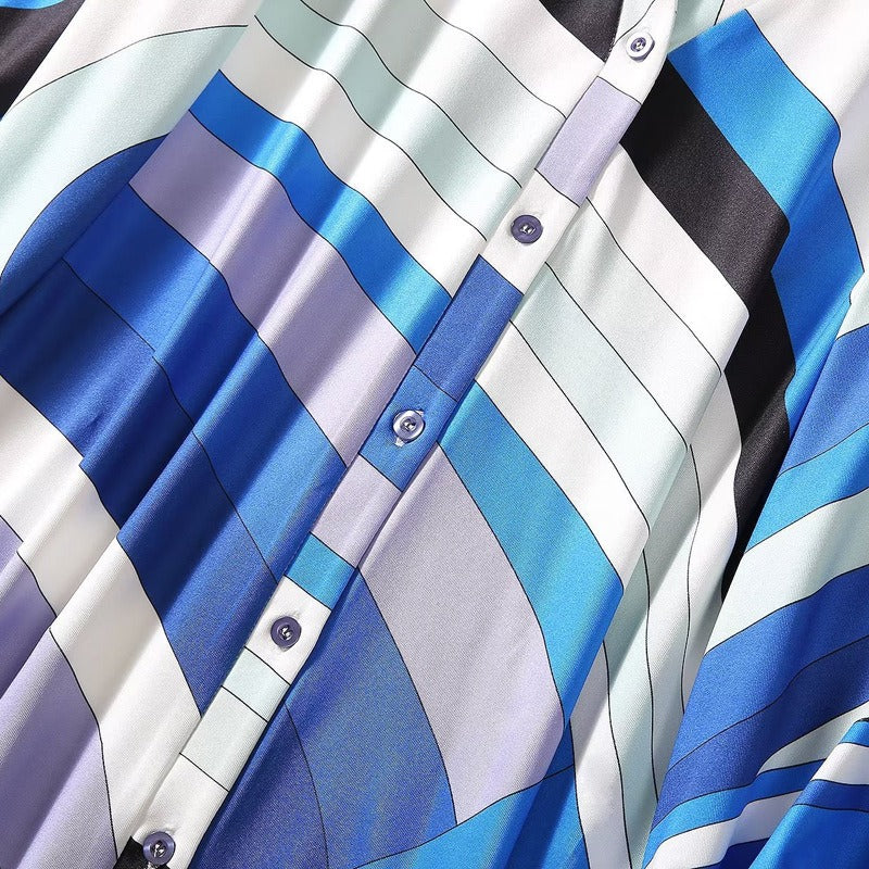 Single breasted princess style split dress for spring and summer women's clothing