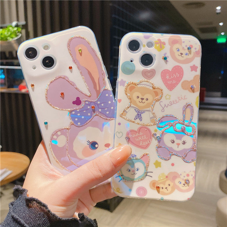 Cartoon Star Dew for iPhone13promax Flash Drill Mobile Phone Cover Apple 12/11 Glue 8plus