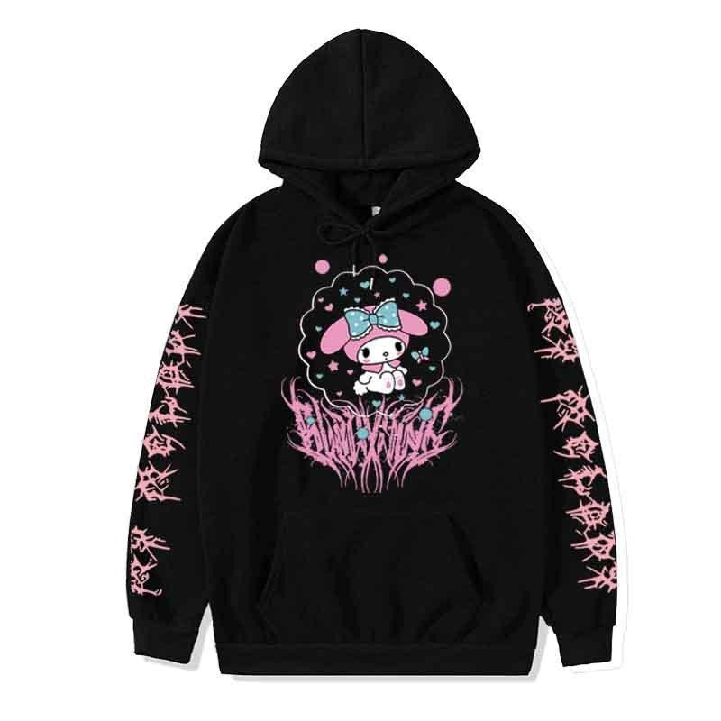 Women's hoodie trendy brand Sanrio Kuromi Melody cute cartoon girl cross-border hoodie hoodie hoodie woman