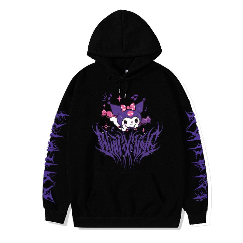 Women's hoodie trendy brand Sanrio Kuromi Melody cute cartoon girl cross-border hoodie hoodie hoodie woman