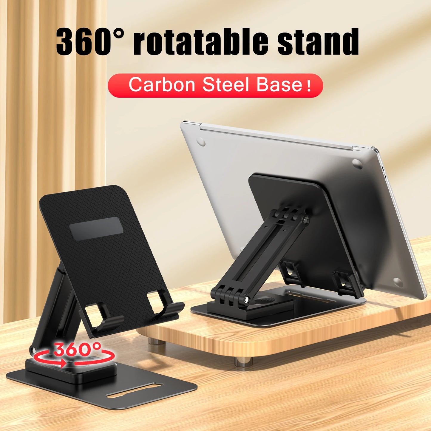 Metal enlarged flat plate rotating bracket desktop flat plate support bracket multifunctional lifting and folding