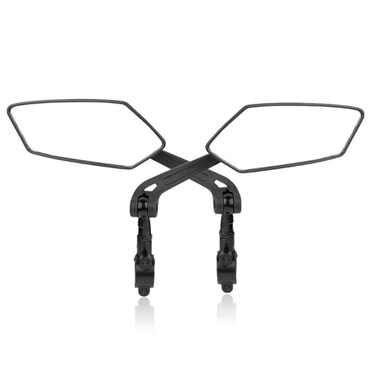 Bike Mirror, Adjustable Handlebar Rear View Mirror for Mountain Road Bicycle - 2 Pack (Black)