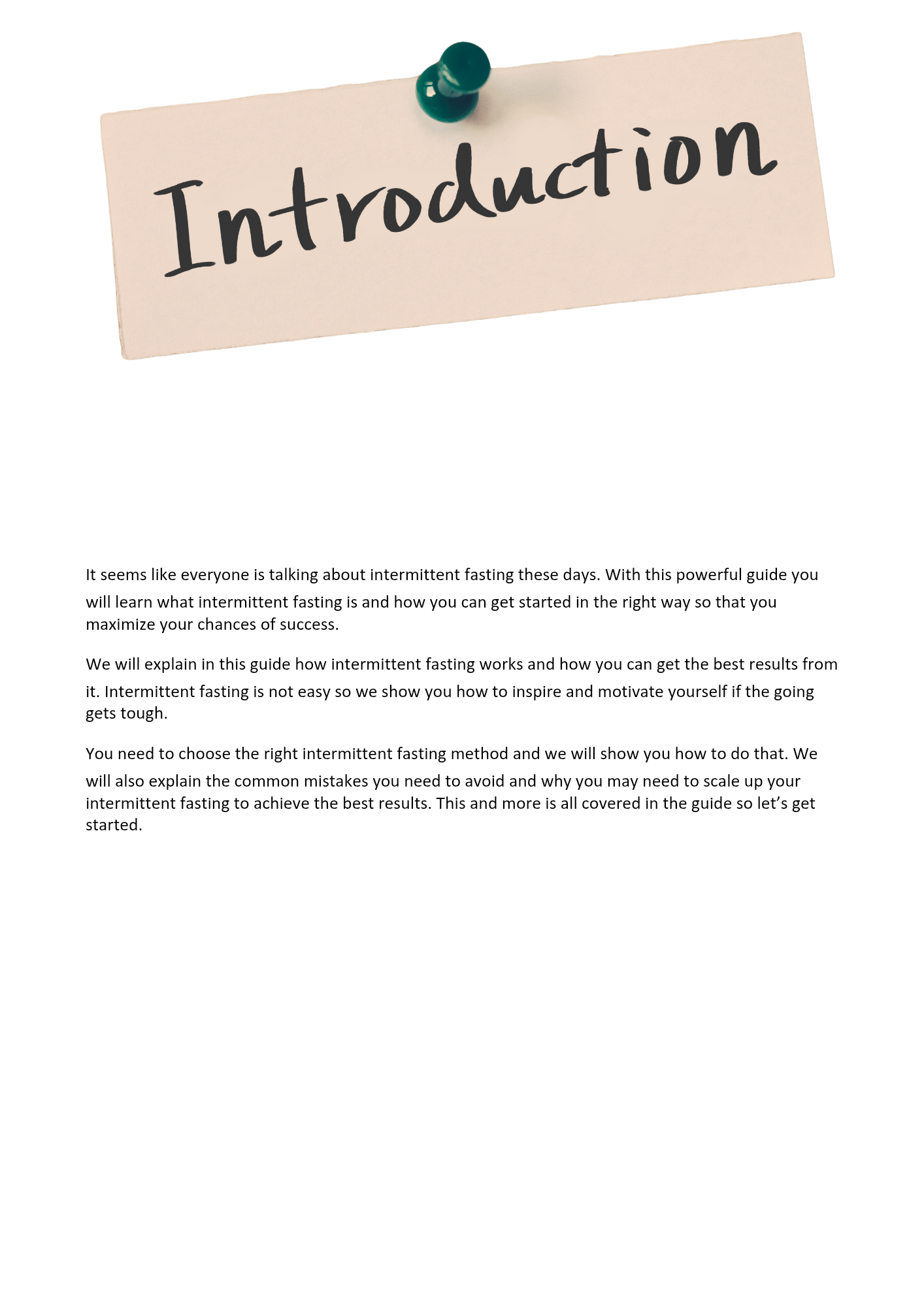 Intermittent Fasting